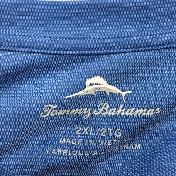 Tommy Bahama T-Shirt Mens 2XL Blue Coastal Minimalist - Picture 2 of 6
